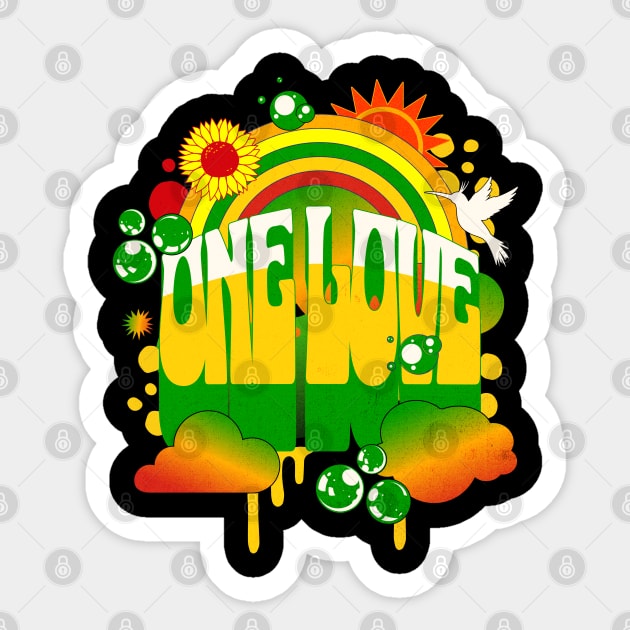 One Love Rasta Sticker by rastaseed